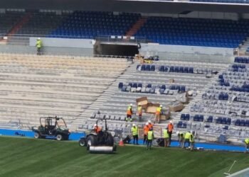 Vuelven las gradas detrás de la portería al Santiago Bernabéu