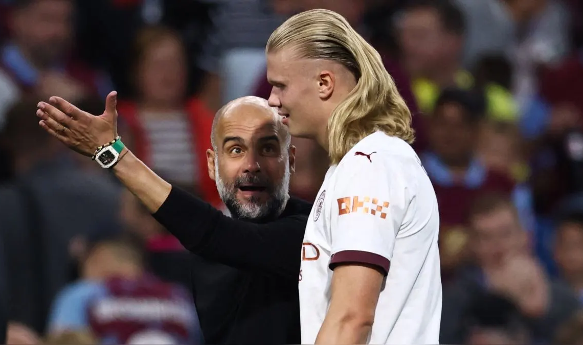 El feo gesto que ha tenido Guardiola con Haaland