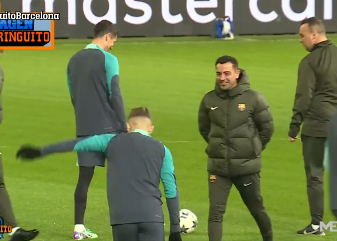 MÁLISIMAS imágenes de El Chiringuito entre Xavi Y Lewandowski
