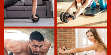 EnterSports Rodillo abdominal 6 en 1 con cinta de fitness