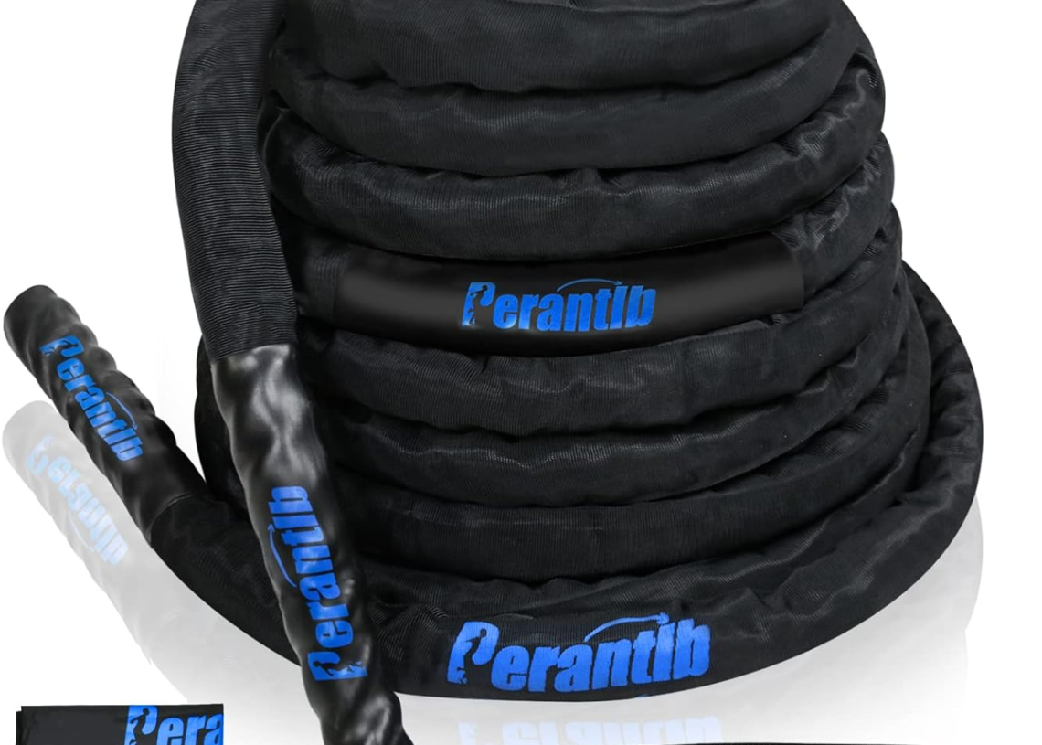 Perantlb Cuerda de batalla con funda protectora de nailon